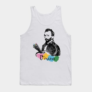 Vincent Van Gogh Black And White Portrait Tank Top